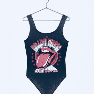 BERSHKA Rolling Stones Graphic Bodysuit- Size S